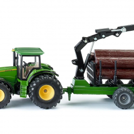 Siku Scale 1:50 John Deere 8430 Tractor with Forestry Trailer